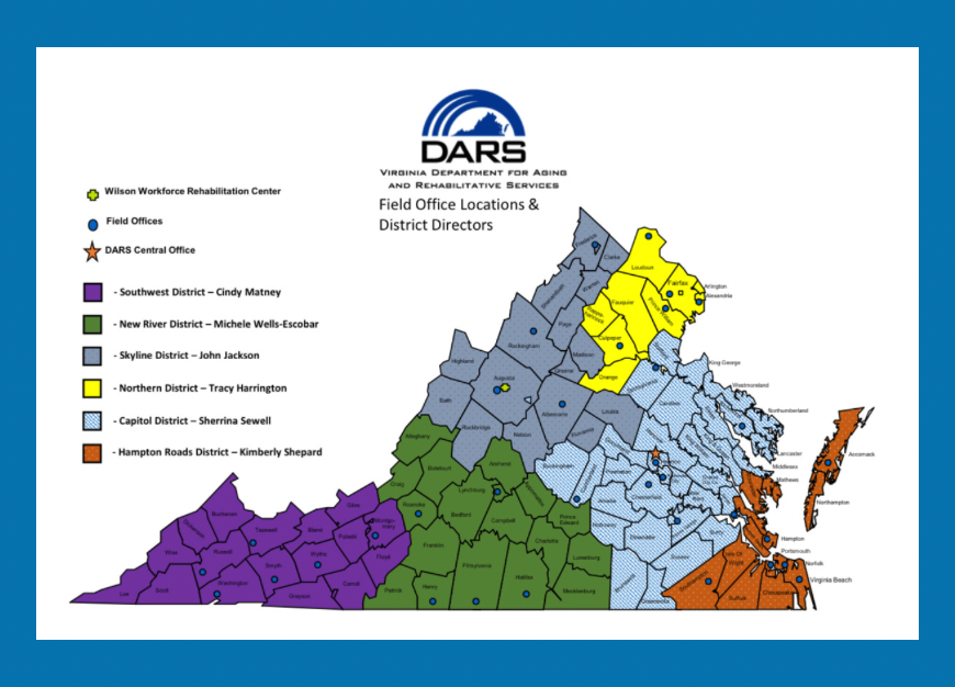 DARS field office locations and district directors